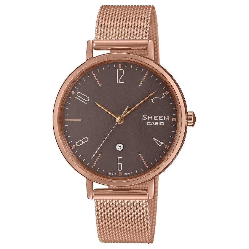 CASIO Quartz Movement Stainless Steel Strap Watch Unisex Coffee Watch Dial