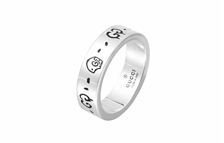 Кольцо Gucci Ghost 6mm 925 (серебряное) — фото 4