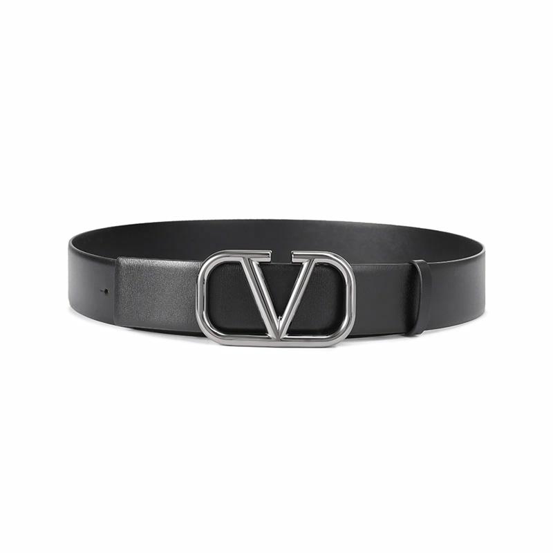 Мужской ремень Valentino VLOGO Signature (черный, 4 см)