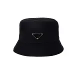 PRADA Triangle-logo Shearling Bucket Hat