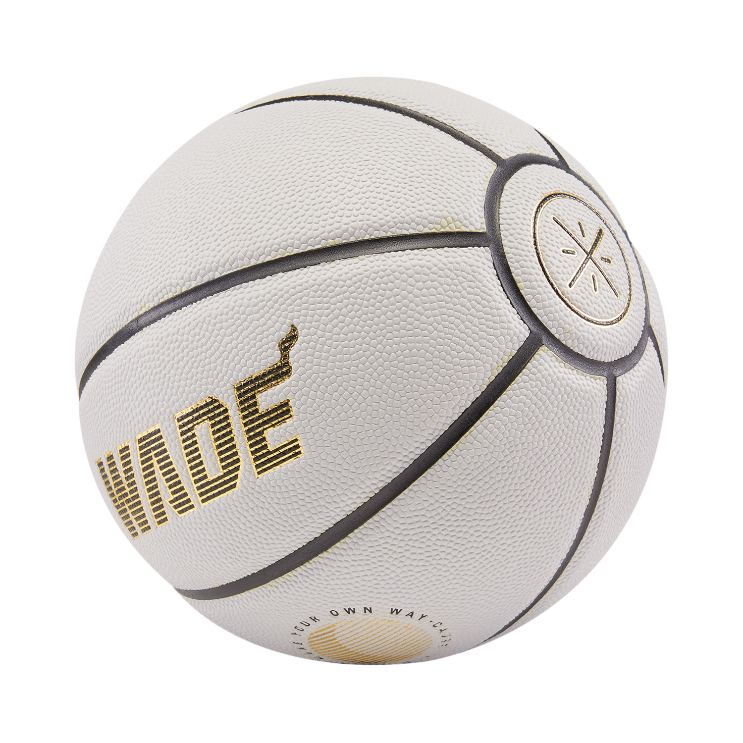 Li Ning WOW B8000 Pu Basketball Gray/Black/Gold Size 7 Training Competition Unisex