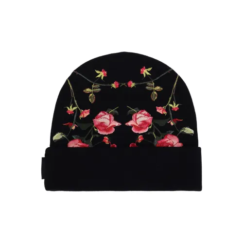 Burberry Sheep Wool Beanies Unisex Black