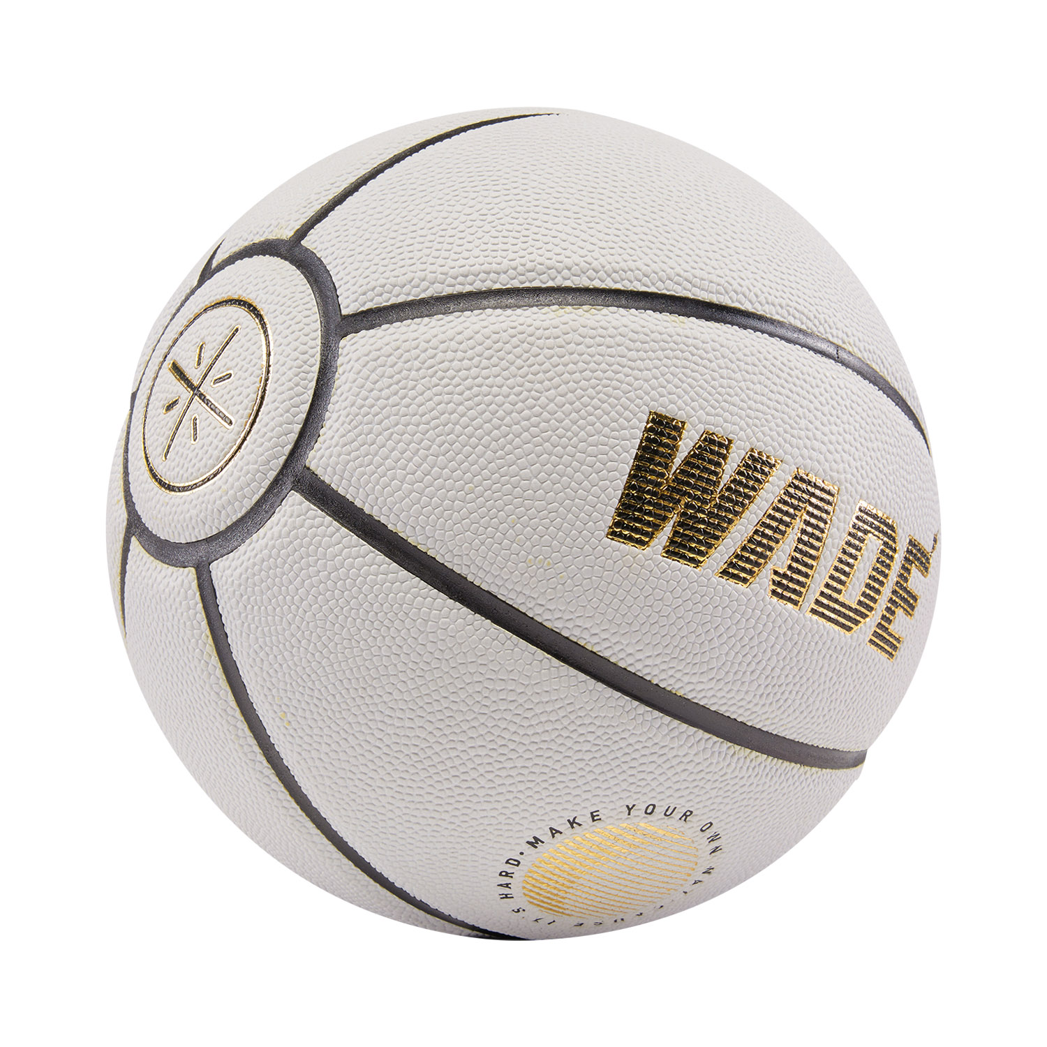 Li Ning WOW B8000 Pu Basketball Gray/Black/Gold Size 7 Training Competition Unisex