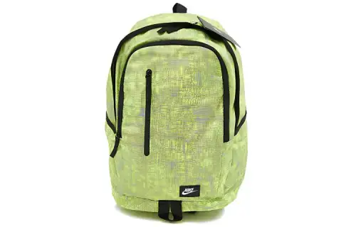 Nike Polyester Backpack Regular Unisex Light Green