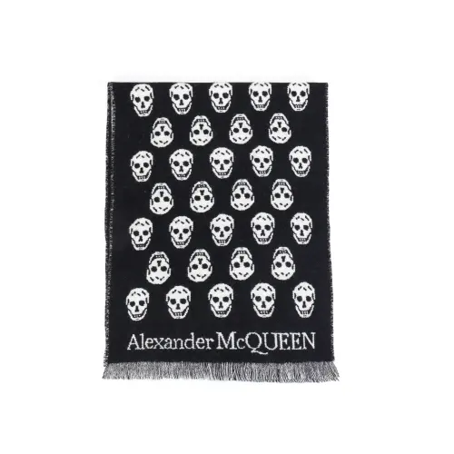Alexander McQueen Allover Skull Intarsia Scarf