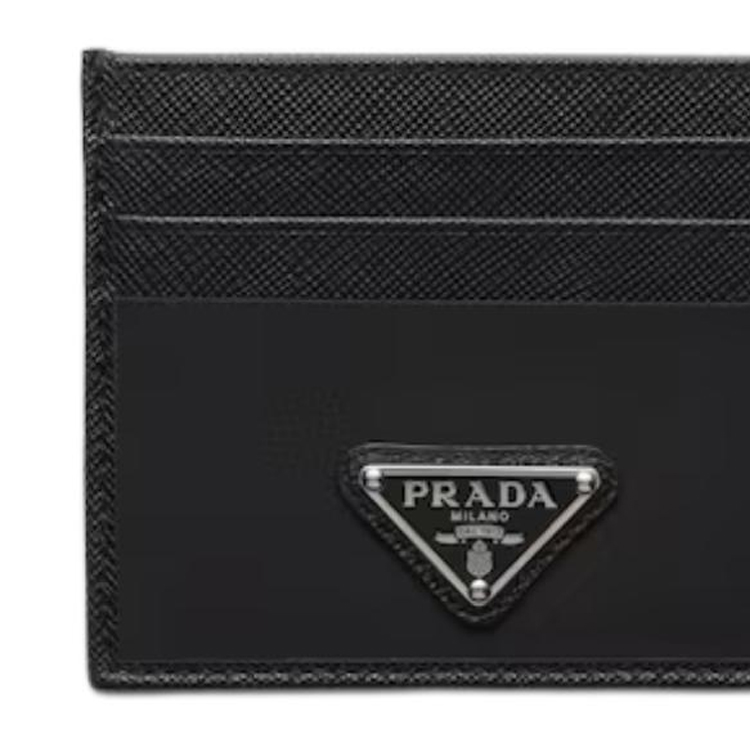Мужской картхолдер Prada Saffiano (черный) — фото 5