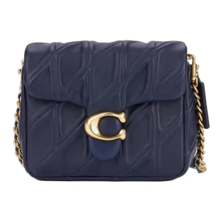 COACH Times Square Tabby Sheepskin Shoulder Bag Small Women's Dark Marine Blue