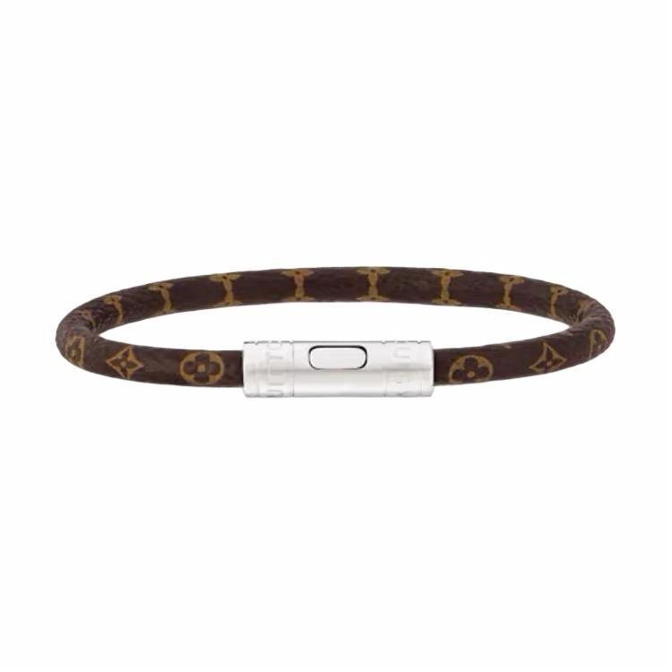Мужской браслет Louis Vuitton KEEP IT (коричневый)