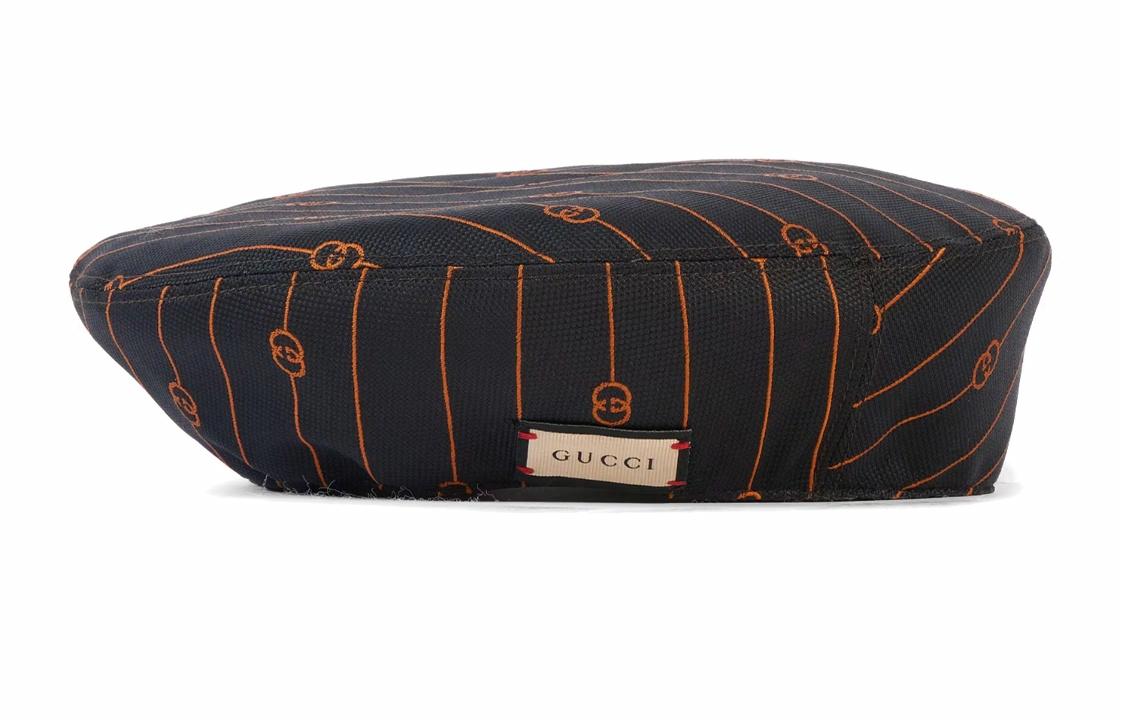 Мужской берет Gucci G Pattern (черный)