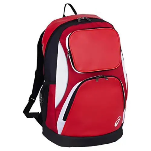 Asics Synthetic Leather Backpack Regular Unisex Red
