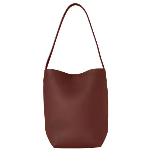THE ROW N/S Park Grain Calfskin Tote Bag, Shopping Bag, Shoulder Bag, Handbag Small Women's Cognac Brown