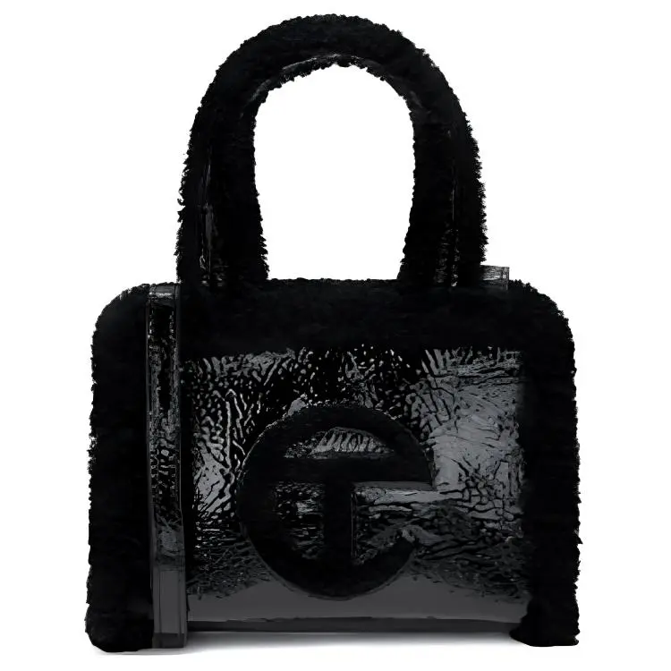 UGG Telfar Collaboration Cow Leather Tote Bag, Shopping Bag, Shoulder Bag, Crossbody Bag, Handbag Small Women's Black