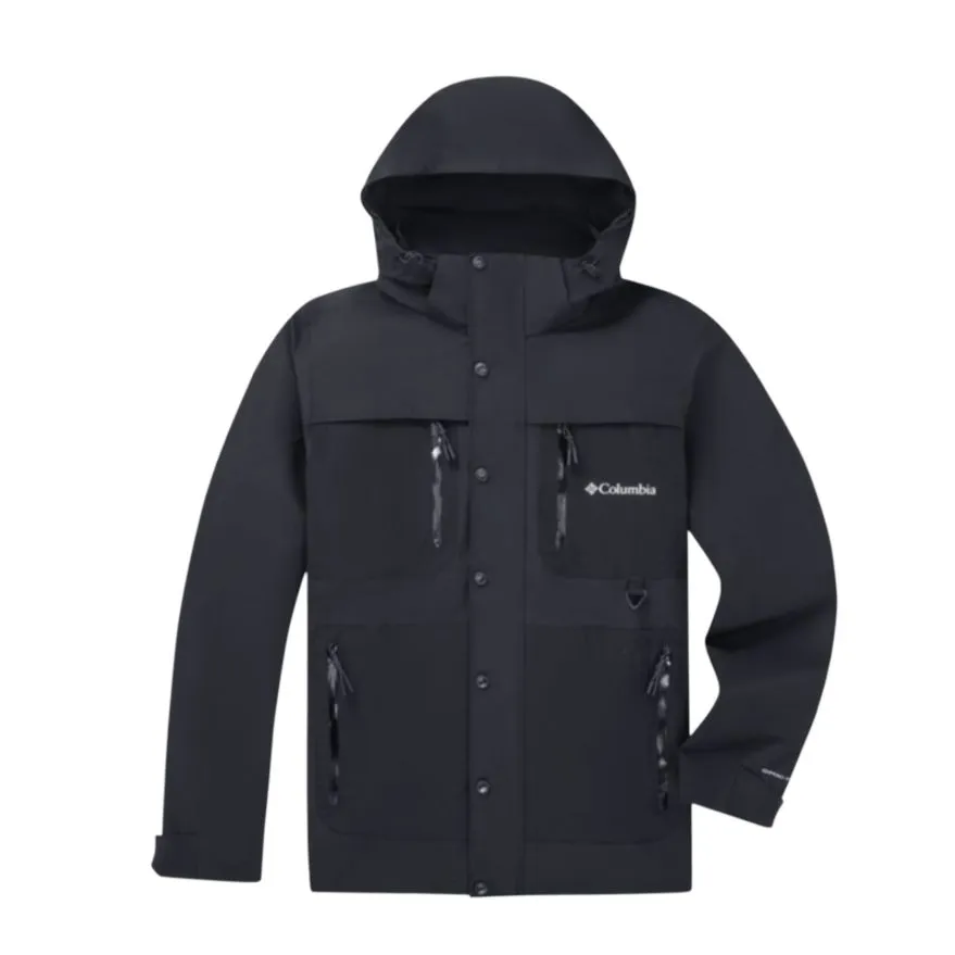 Columbia Transit Waterproof, Windproof, Breathable, Thermal, Rainproof Windbreaker Jacket Men's Black