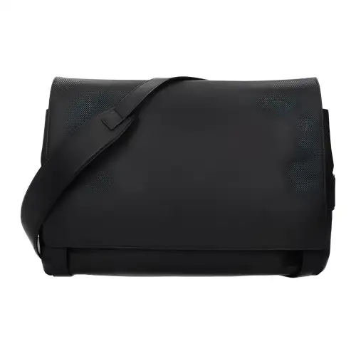 Bottega Veneta Leather Messenger Bag, Shoulder Bag, Crossbody Bag Men's Black