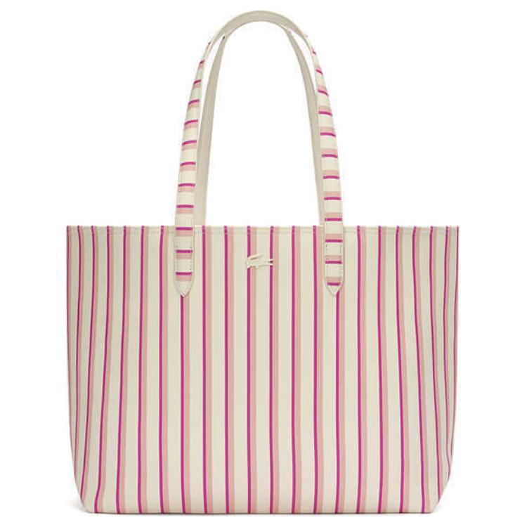 Женская сумка LACOSTE LACOSTE PVC Tote (красно-белая)