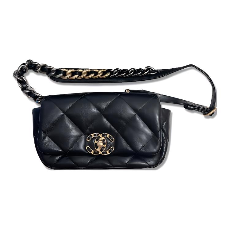 CHANEL 19Bag Embossed Lambskin Handbag, Shoulder Bag, Crossbody Bag Regular Women's