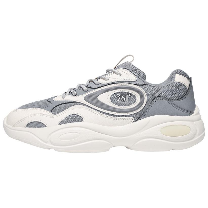 361° Wear resistant And Lightweight Low top Casual Running Shoes Men’s Gray White