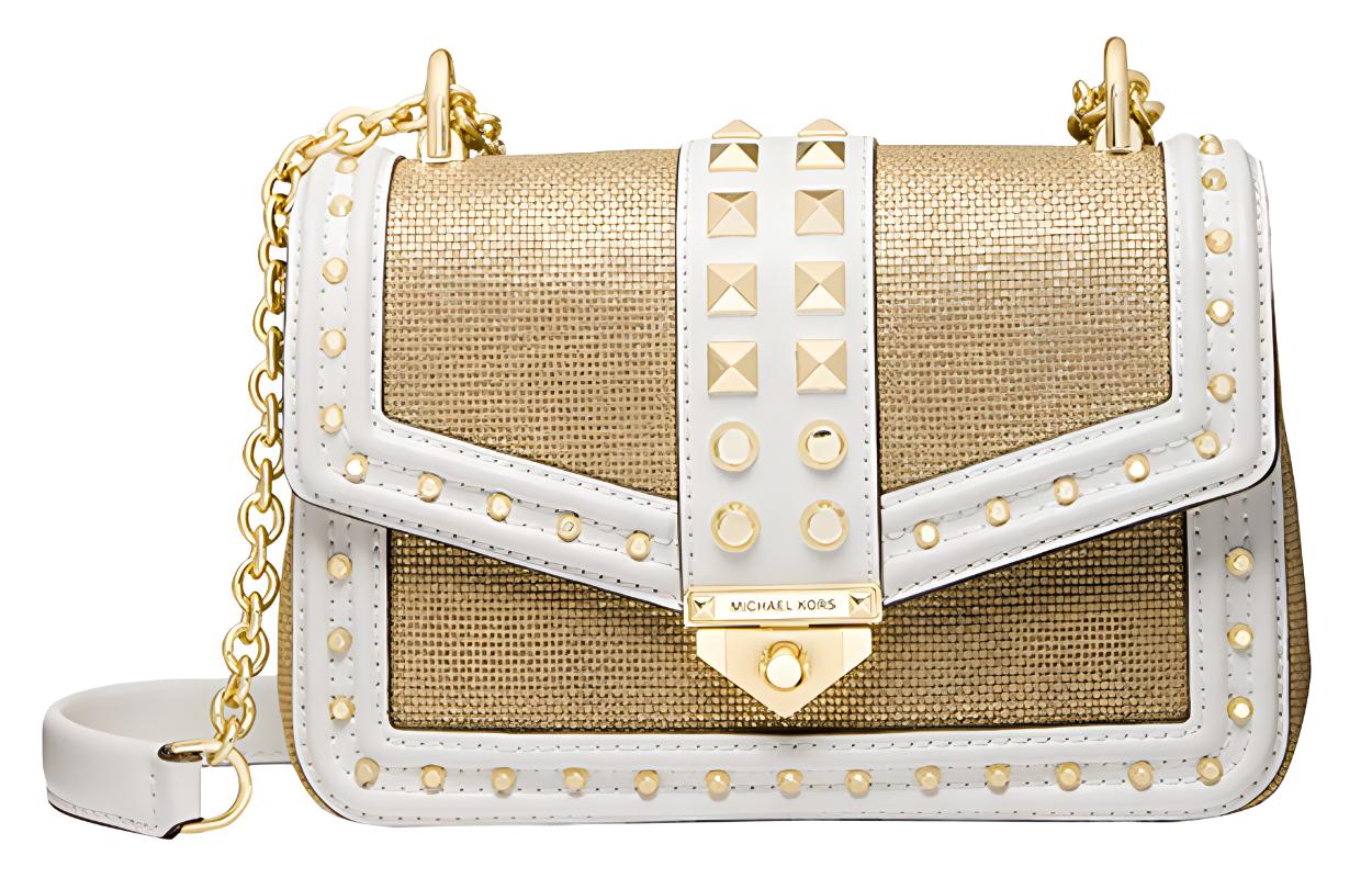 Женская сумка MICHAEL KORS Soho (коричнево-белая)