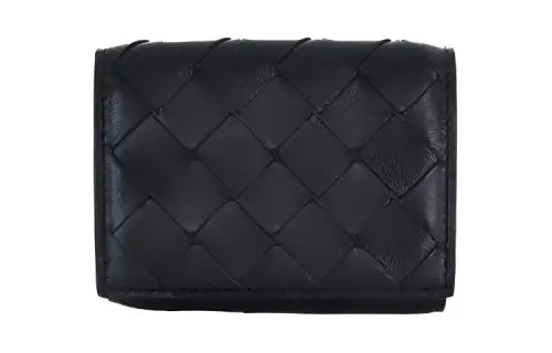 Bottega Veneta Sheepskin Card Holder, Wallet Unisex Black