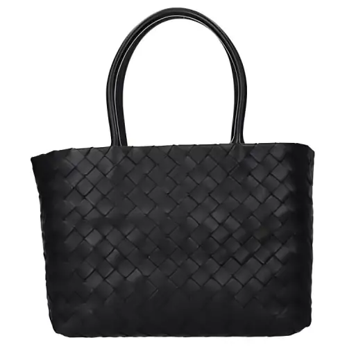 Bottega Veneta Leather Handbag Medium Women's Black
