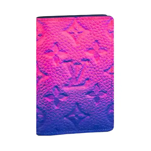 LOUIS VUITTON Pocket Organizer Taurillon Illusion Blue/Pink