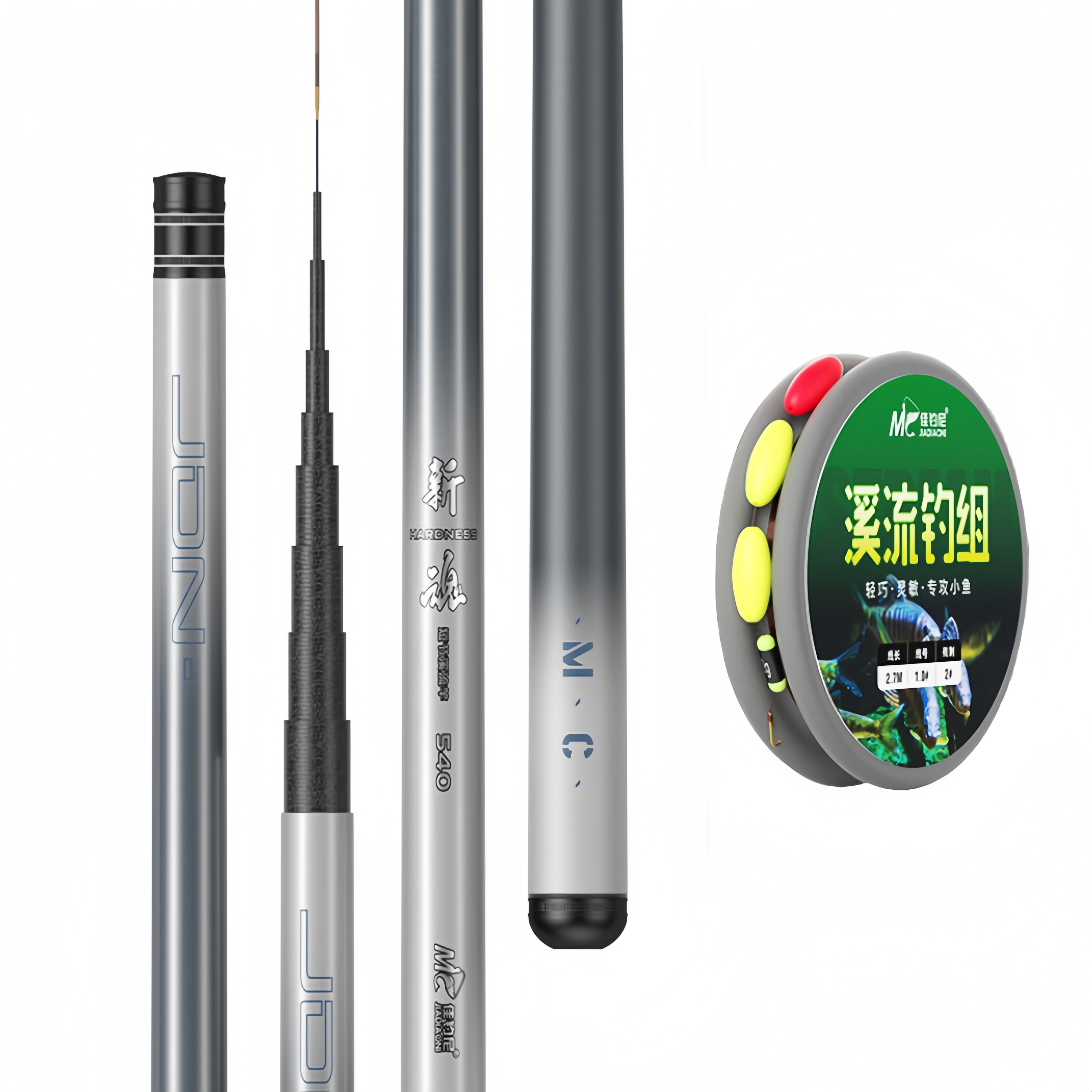 Jiadiani fishing gear set new soul stream rod hand rod short section ultra-light ultra-thin ultra-hard fishing rod + line set