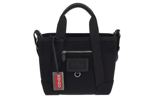 KENZO 100% Cotton Shoulder Bag, Handbag Women's Black