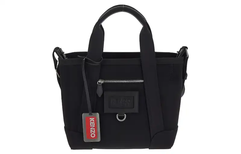 KENZO 100% Cotton Shoulder Bag, Handbag Women's Black