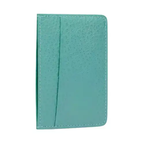 Maison Margiela Grain Calfskin Card Holder Card Holder Women's Aqua Green