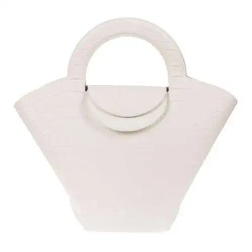 Bottega Veneta Leather Tote Bag, Shopping Bag, Handbag Women's White