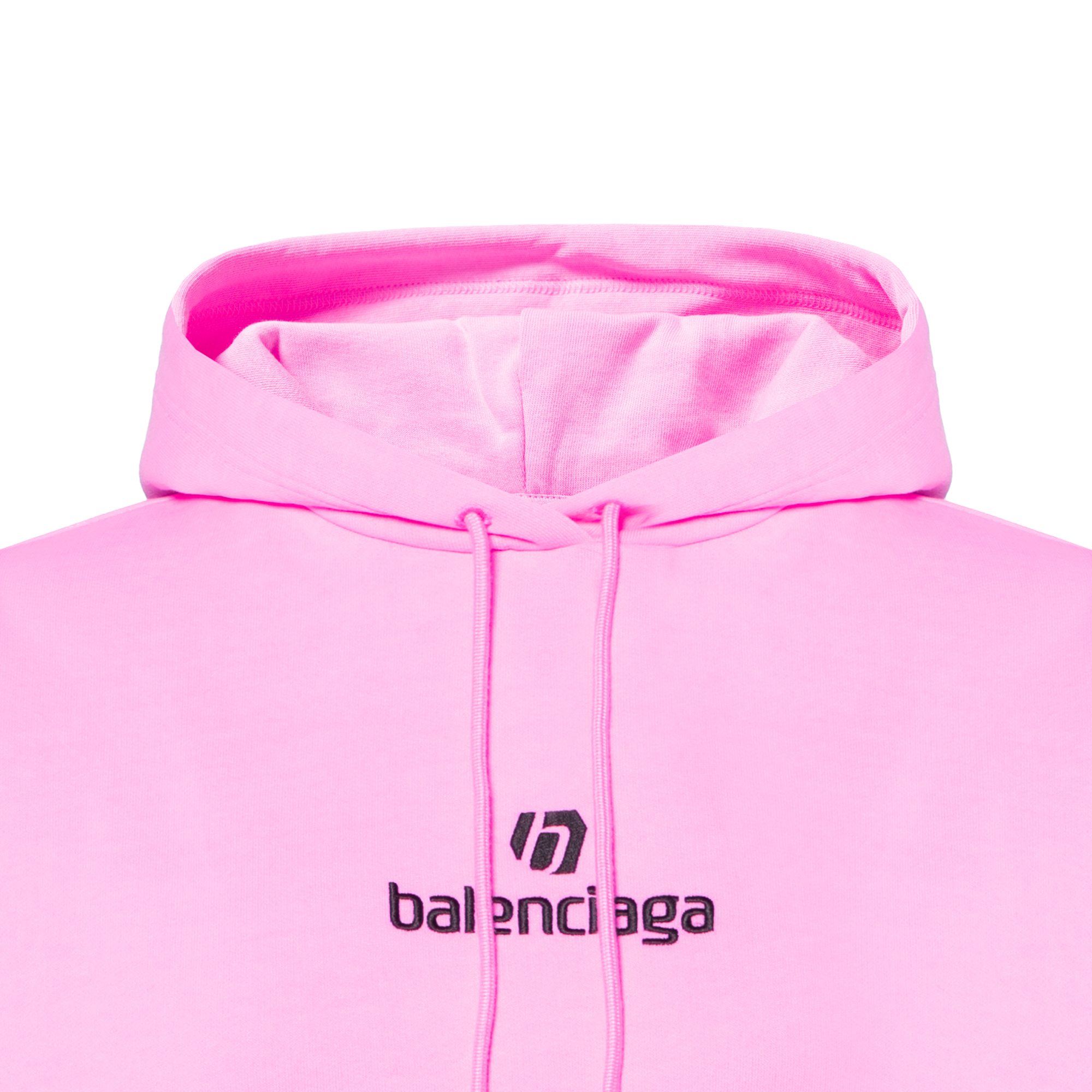 Женское худи Balenciaga Logo (розовое) — фото 7