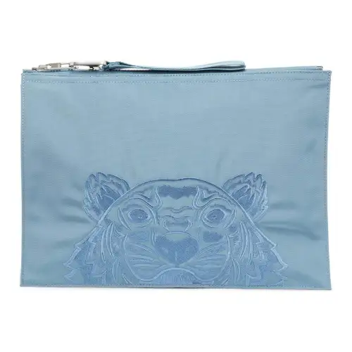 KENZO Polyamide Document Bag Clutch Large Unisex Glacier Blue