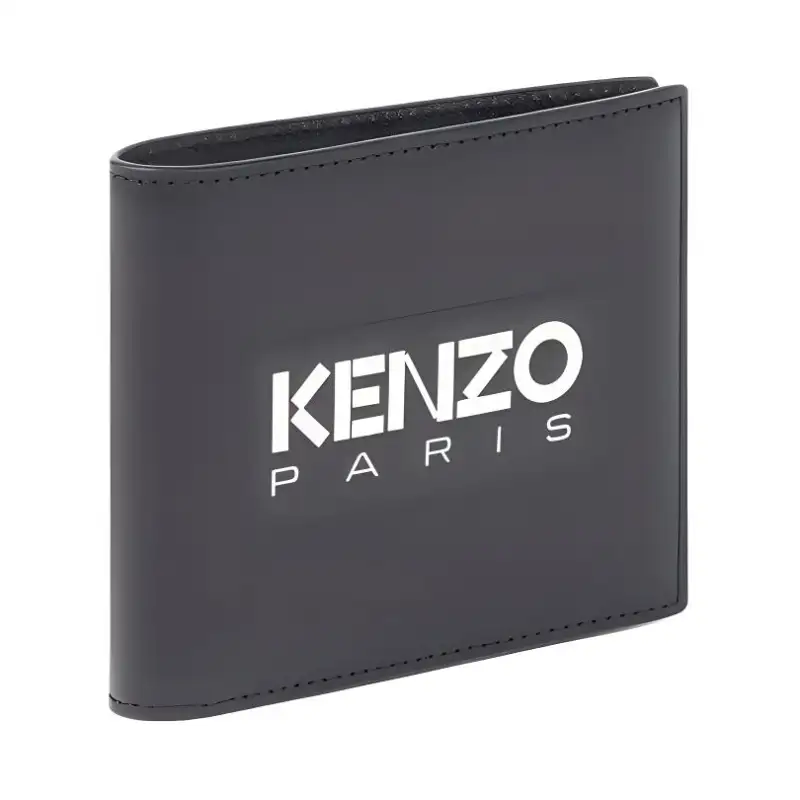 KENZO Logo Embossed Bi Fold Wallet