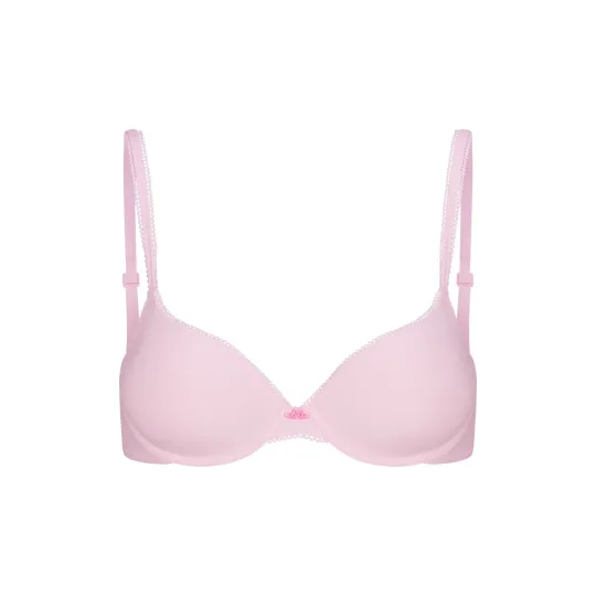 Skims Valentine's Day Collection SS25 FITSEVERYBODY PICOT PUSH UP BRA Women's Cherry Blossom Tone