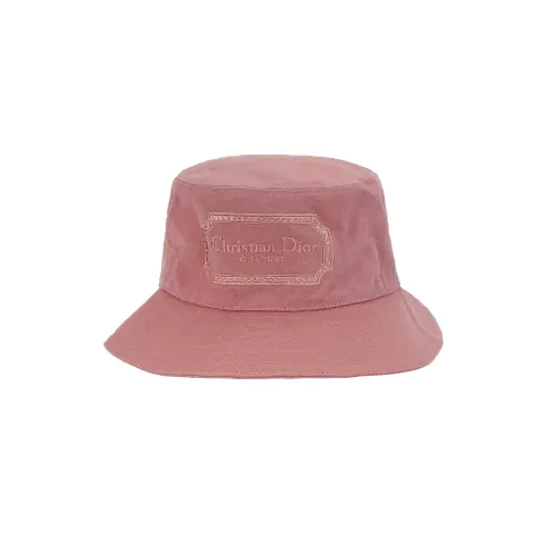 DIOR Mens Letter Embroidered Bucket Hat Pink