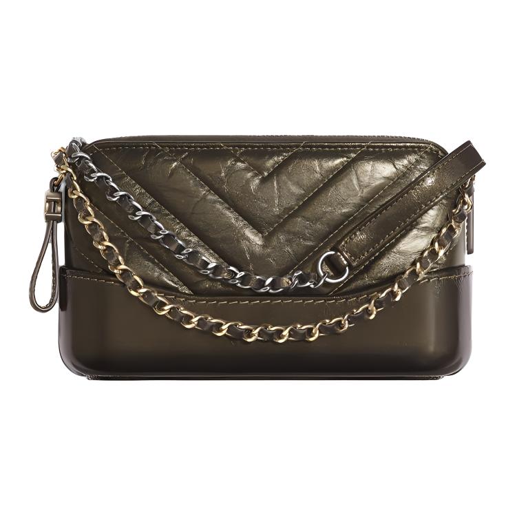 CHANEL Gabrielle Calfskin Crossbody Bag Extra Mini Women's Dark Gold/Silver