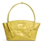 Bottega Veneta Cow Leather Handbag Women's Yellow
