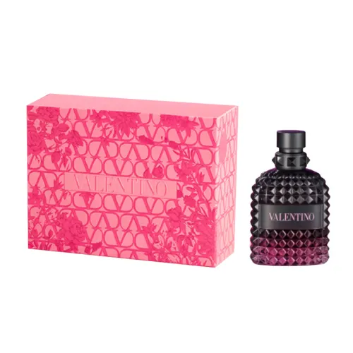 Valentino Valentino, men's gift box, wooden lavender perfume, woody notes, 50 ml
