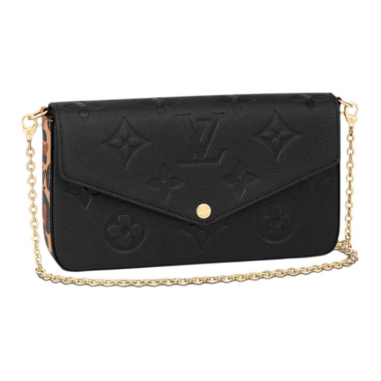 LOUIS VUITTON Pochette Felicie Wild At Heart Black