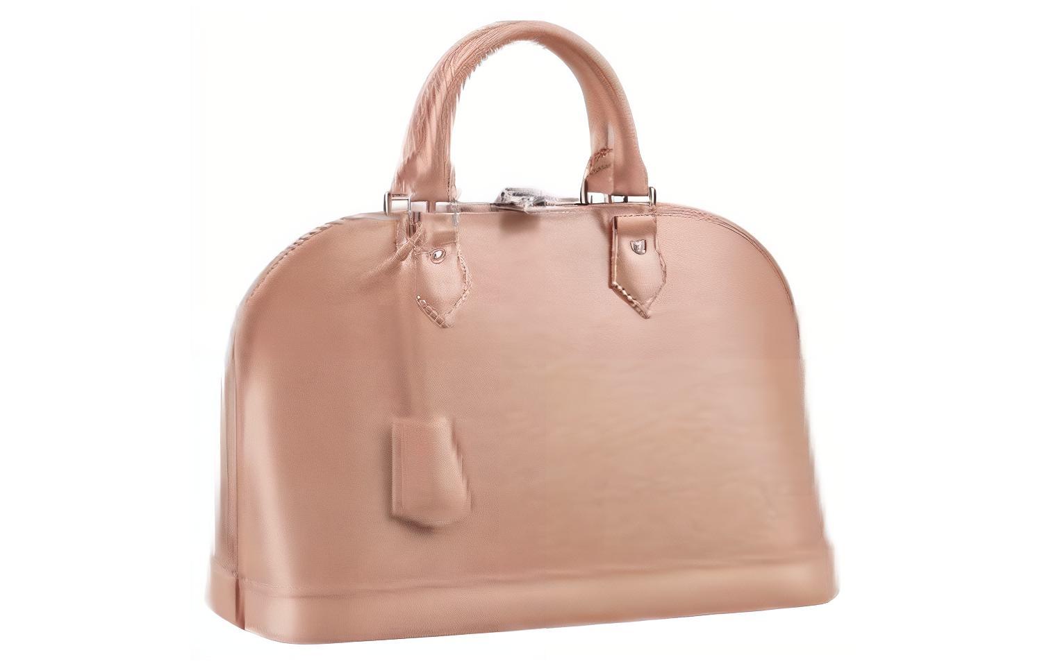 LOUIS VUITTON Alma Leather Dome Bag, Shoulder Bag, Crossbody Bag, Handbag Small Women's Pink
