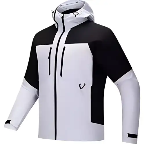 Anta Outdoor Collection Waterproof Windbreaker Jacket Men's Snowflake White