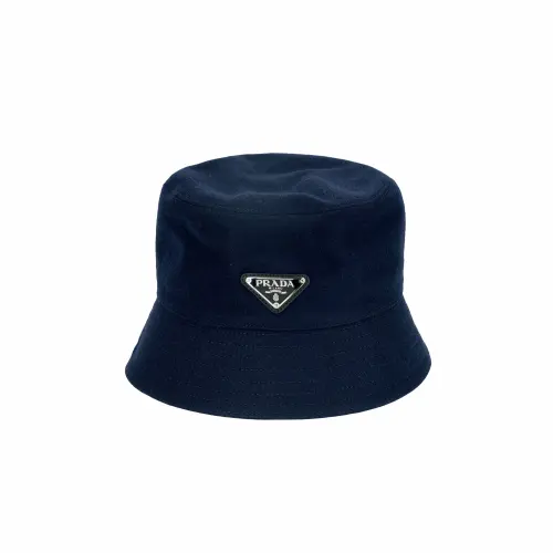 Prada logo plaque wool bucket hat