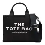 MARC JACOBS Canvas Small Tote Bag Top Zip Closure Women's Black