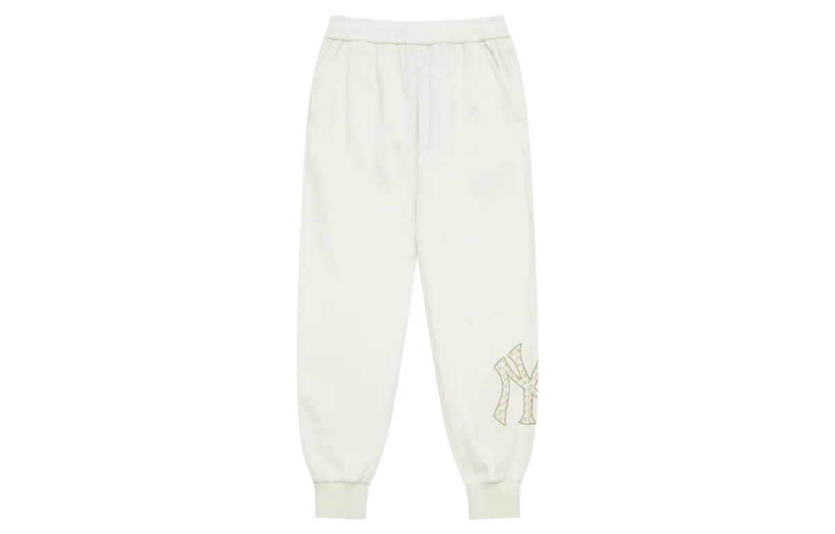 MLB MONOGRAM SS25 Knitted Pants Unisex Cream