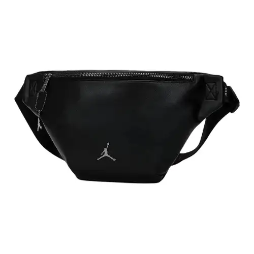 Jordan Leather Sling Bag, Crossbody Bag, Fanny Pack Unisex Black