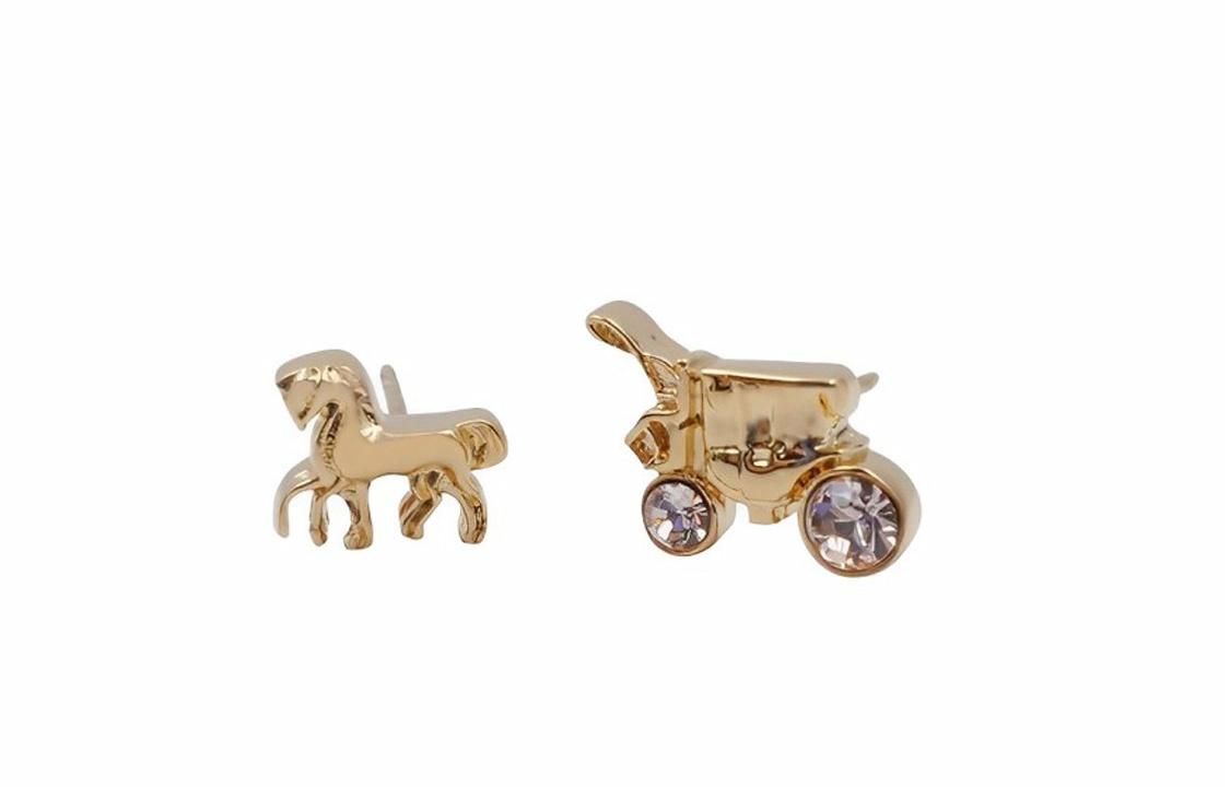 Женские серьги COACH Carriage (золотые)