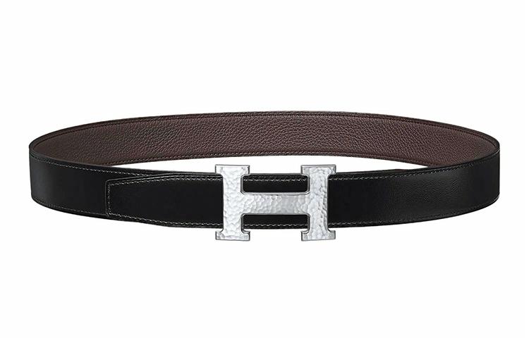 Мужские ремень Hermes H Martelee Togo 3.2cm (черный)