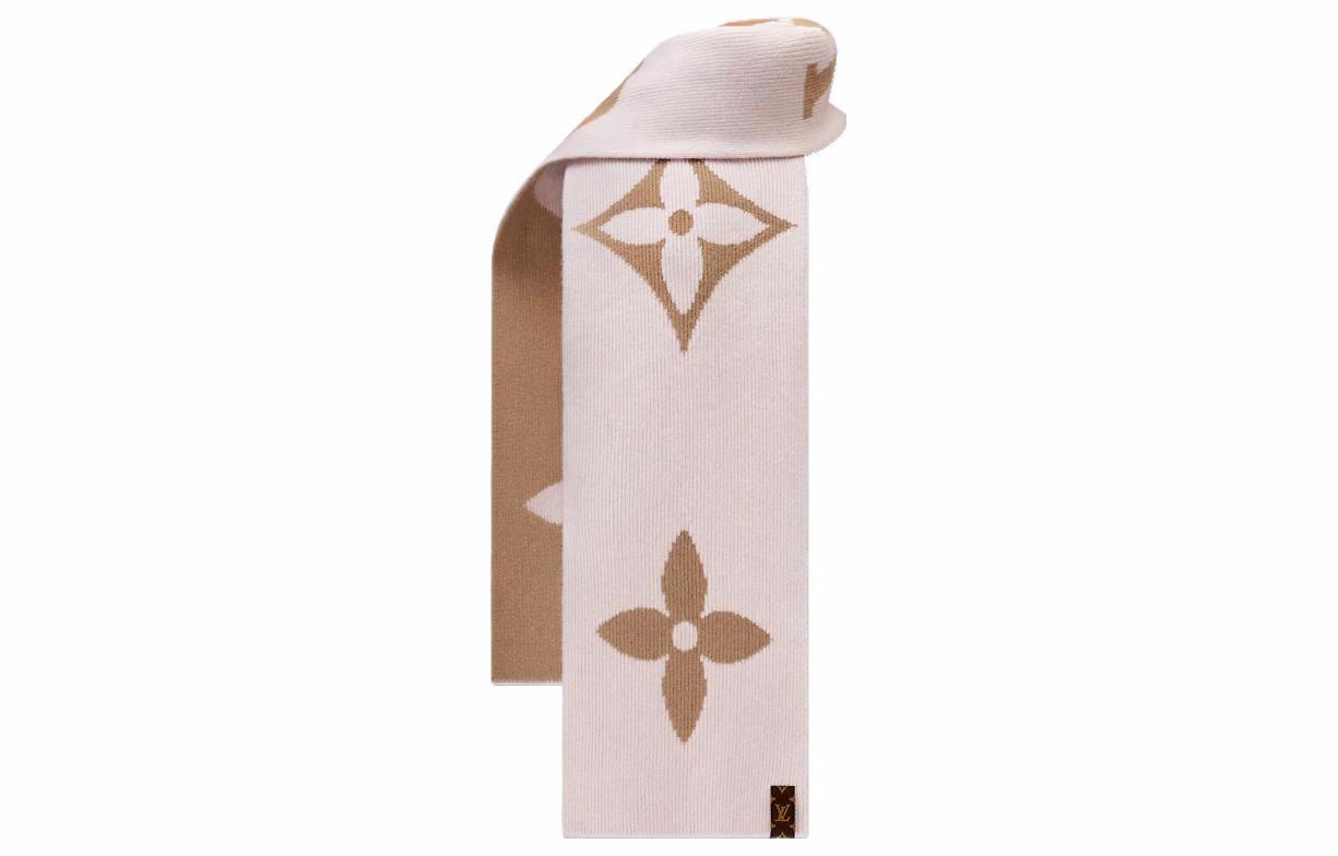 Женский шарф Louis Vuitton Medallion (розово-коричневый)