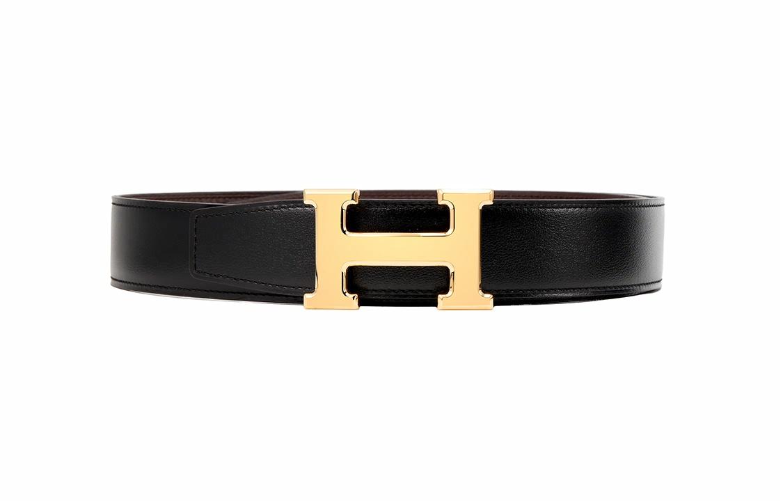 Мужской ремень Hermes Constance (черно-коричневый)
