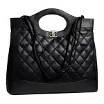 CHANEL Sheepskin Tote Bag, Shopping Bag, Crossbody Bag Women's Black